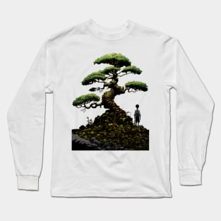 Contemplating the Complexities Under the Japanese Bonsai Tree No. 2: Where am I? Long Sleeve T-Shirt